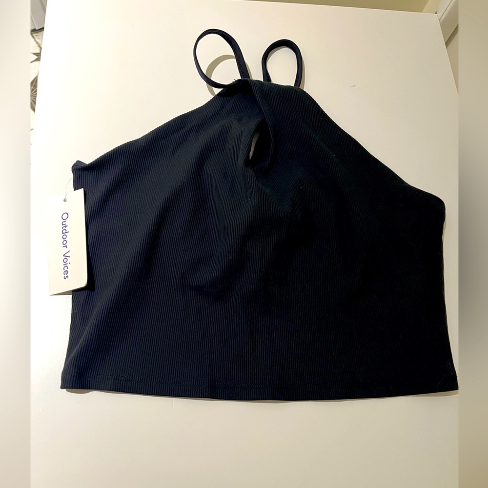 Brand New Súper Form Outdoor Voices Rib Halter Size S Black